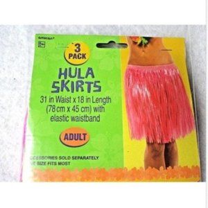 HULA GRASS Skirts Halloween Costume Hawaii Party Luau Pool Beach Sports Lot of 3